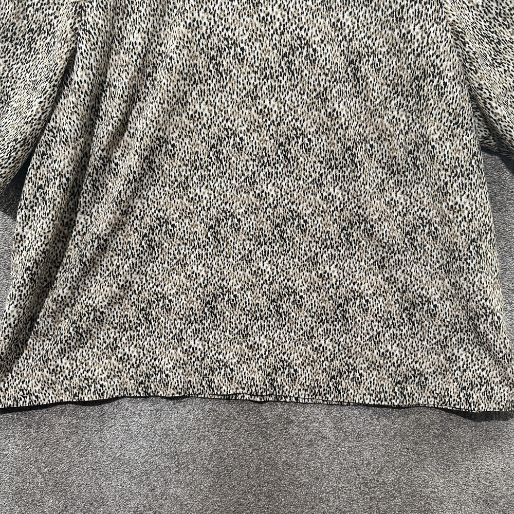 Talbots Blouse Top Women 20W Animal Print Short Sleeve‎ Lightweight Polyester - Picture 4 of 10